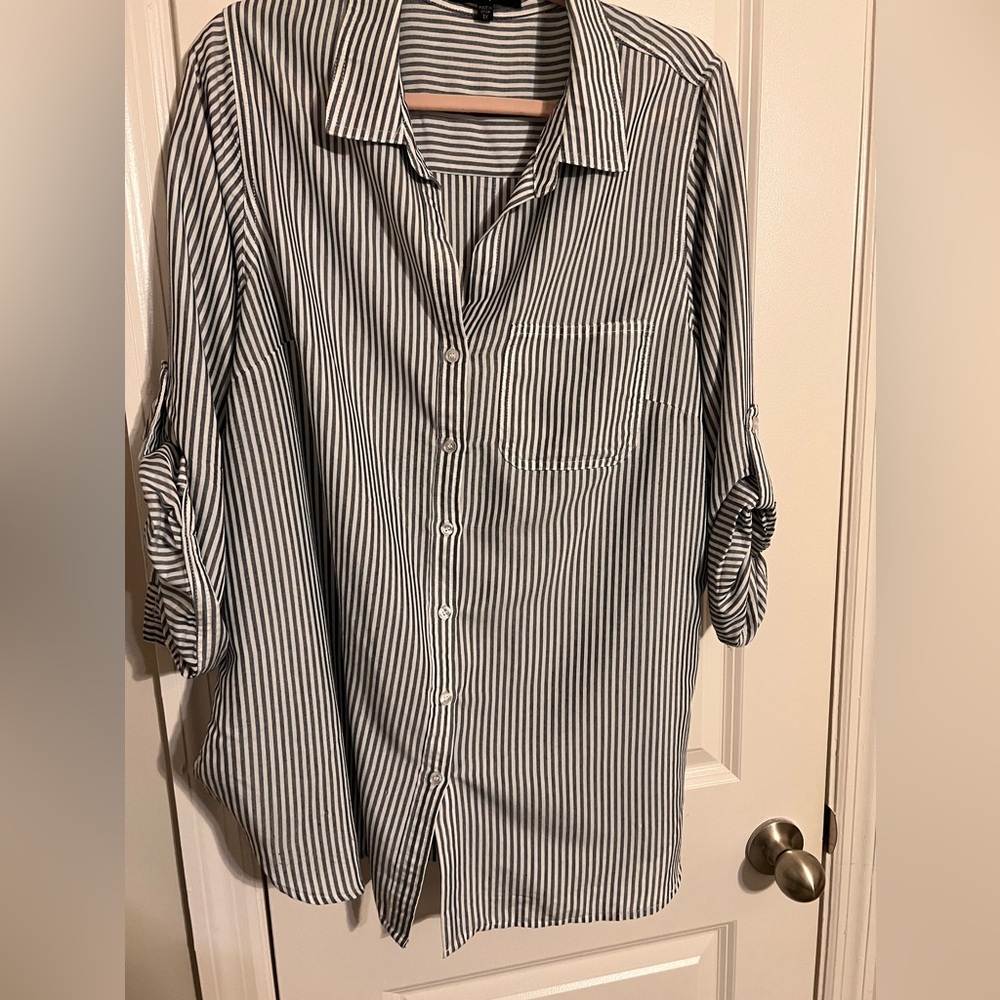 Striped button up